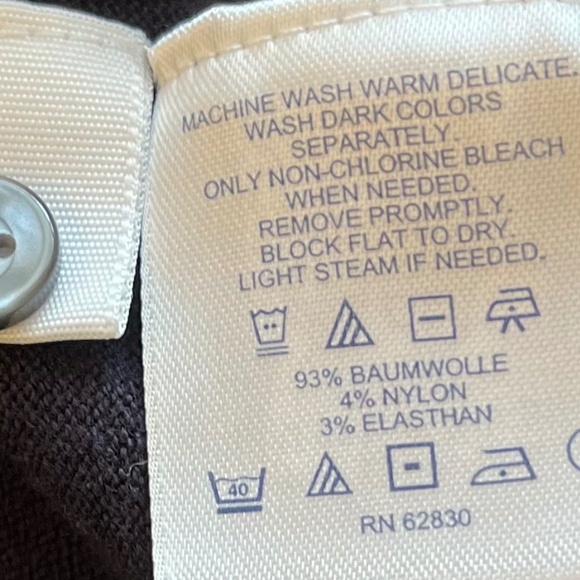 Lands' End Navy Cotton-Blend Short-Sleeve Cardigan - Picture 5 of 5